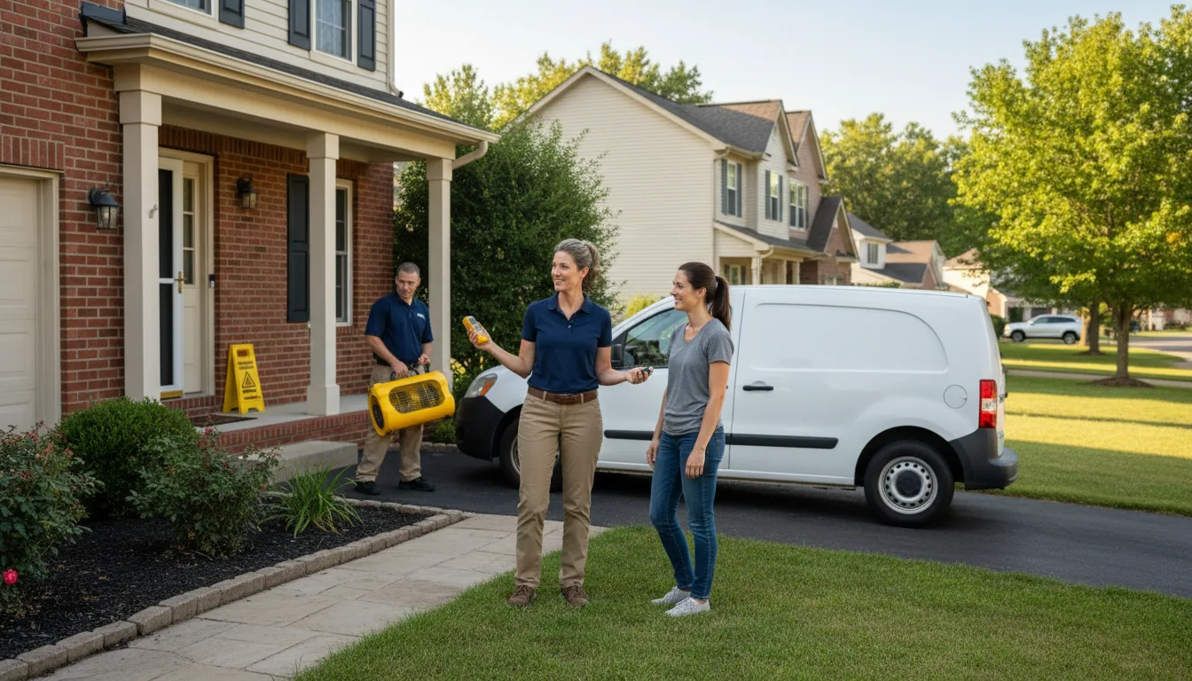 Residential water damage restoration in Starlight, PA